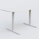 Module d'extrémité gamme Pure 145-70 cm. Plateau Blanc et pietement Blanc.