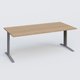 K1 Plateau droit 200x100 pieds fixe. Plateau Noyer et pietement Aluminium
