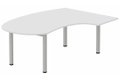 K3 compact 90° manager 190x141x104x60cm, plateau blanc, structure aluminium