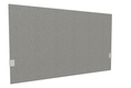 SECRET Panneau-écran acoustique H74cm pour poste solo L.120cm. 2 faces tissu SYNERGY coloris gris. pinces de fixation réglables en hauteur coloris aluminium