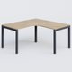 Bureau compact L 160/160 P 80/80 gamme K3. Plateau Chêne naturel et pietement Anthracite.