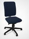 LUDO siège opérative synchrone réglable en profondeur, tissu STEP coloris bleu foncé, structure nylon noir