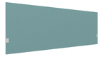 SECRET Panneau-écran acoustique H74cm pour poste solo L.180cm. 2 faces tissu SYNERGY coloris menthe. pinces de fixation réglables en hauteur coloris aluminium