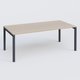 K3 plan droit 200x100cm, plateau acacia, structure anthracite