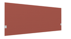 SECRET Panneau-écran acoustique H74cm pour poste solo L.160cm. 2 faces tissu SYNERGY coloris rouge intense. pinces de fixation réglables en hauteur coloris aluminium