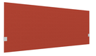 SECRET Panneau-écran acoustique H74cm pour poste solo L.160cm. 2 faces tissu SYNERGY coloris rouge. pinces de fixation réglables en hauteur coloris aluminium