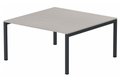 K3 plan carré 145x145cm, plateau acacia, structure anthracite