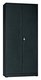 Armoire monobloc métal portes battantes, 4 tablettes L.92xH.195xP42cm anthracite