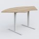 Module 1/4 de couronne gamme Pure 120-120 cm. Plateau Chêne naturel et pietement Blanc.