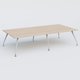 K5 table bench 320*165 cm. Plateau Hêtre et pietement Blanc avec base chromé.