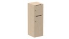 Meuble à cases H.137xL.45xP.50cm - 2 cases : 1 x H86cm (en bas) + 1 x H43cm- portes avec découpe en partie haute. serrure à clé
