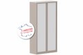 Armoire à rideaux H198xL100cm 4 tablettes