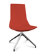 KI chaise de conférence haut dossier. piétement 4 branches en aluminium poli