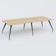 K5 table bench 280*120 cm. Plateau Chêne clair et pietement Noir Mat avec base chromé.