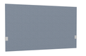 SECRET Panneau-écran acoustique H74cm pour poste solo L.120cm. . 2 faces tissu LUCIA coloris gris clair. . pinces de fixation réglables en hauteur coloris aluminium