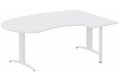 K2 compact 90° manager 190x141x104x60cm sur pied de soutien, plateau blanc, structure blanc