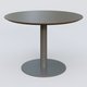 Table Basse Fashion Styl piètement colonne en métal et plateau bois. Plateau Chêne Moka et pietement Carbon Grey.