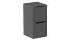 Meuble à cases H.92xL.45xP.50cm - 2 cases H43cm. portes avec découpe en partie haute. serrure à code