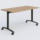 Table abattante gamme Arca 140-70 cm. Plateau Noyer et pietement Noir.