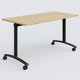 Table abattante gamme Arca 140-70 cm. Plateau Chêne clair et pietement Noir.