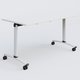 Table abattante gamme Arca 140-70 cm. Plateau Blanc et pietement Blanc.