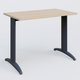 K2 Plateau droit 100x60 pieds fixe. Plateau Hêtre et pietement Anthracite.