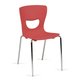 Chaise SMIL-P coque polypropylène pièt. chromé - T6 - Corail P33