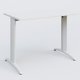 K2 Plateau droit 100x60 pieds fixe. Plateau Blanc et pietement Blanc.