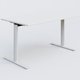 Module droit gamme Pure 140-80 cm. Plateau Blanc et pietement Blanc.