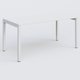 Bureau droit gamme K3 160-80 cm hauteur réglable. Plateau Blanc et pietement Blanc.