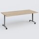 Table abattante gamme Design 200*100 cm. Plateau Chêne naturel et pietement Aluminium.
