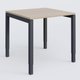 Bureau droit gamme K3 80-80 cm hauteur réglable. Plateau Acacia et pietement Anthracite.