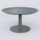 Table Basse Fashion Styl piètement colonne métalique. Plateau Carbon Grey et pietement Carbon Grey.