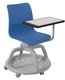 Chaise mobile LEAN coque polypropylène coloris bleu - T6