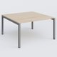 K3 Plateau droit 140x145 pieds fixe. Plateau Hêtre et pietement Aluminium.