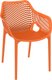 BAHIA XL- Fauteuil en polypropylène renforcè fibre de verre-Finition ORANGE (POR)