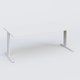 K1 Plateau droit 200x100 pieds fixe. Plateau Blanc et pietement Blanc