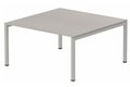 K3 plan carré 145x145cm, plateau acacia, structure aluminium