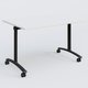 Table abattante gamme Arca 120-80 cm. Plateau Blanc et pietement Noir.
