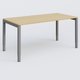 Bureau droit gamme K3 160-80 cm hauteur réglable. Plateau Chêne clair et pietement Aluminium.