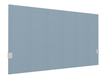 SECRET Panneau-écran acoustique H74cm pour poste solo L.120cm. 2 faces tissu STEP coloris bleu clair. pinces de fixation réglables en hauteur coloris aluminium