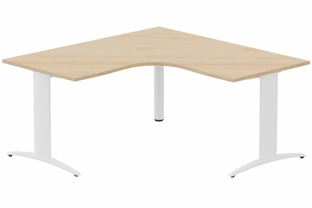 Plan Compact 90° symétrique 160x160/80cm structure pied d'angle hêtre/blanc - sur délai