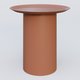 Table Basse Fashon Styl piètement colonne métalique D-26 cm. Plateau Brun cuivré (RAL 8004) et pietement Brun cuivré (RAL 8004).