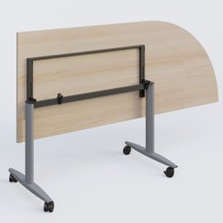 TABLES ABATTANTES - Module d'angle 90° - Module d'angle 90° pour table abattante gamme Design 200-80 cm à droite. Plateau Acacia et pietement Aluminium.