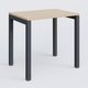 K3 Plateau droit 80x60 pieds fixe. Plateau Hêtre et pietement Anthracite.