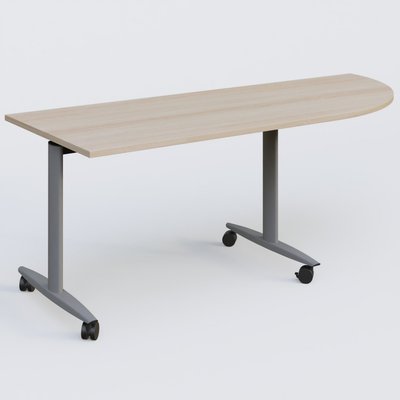 TABLES ABATTANTES - Module d'angle 90° - Module d'angle 90° pour table abattante gamme Design 200-80 cm à droite. Plateau Acacia et pietement Aluminium.