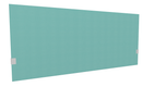 SECRET Panneau-écran acoustique H74cm pour poste solo L.160cm. 2 faces tissu SYNERGY coloris menthe givrée. pinces de fixation réglables en hauteur coloris aluminium