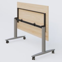TABLES ABATTANTES - L.180xP.80 cm  - Table abattante gamme Design 180*80 cm. Plateau Hêtre et pietement Aluminium.