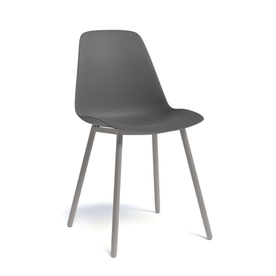 CHAISES ET TABOURETS - Pour tables standards, ht 75 cm, piétement 4 pieds - PETALE Chaise L.44xP.53.5xH.80.5cm-hauteur assise 47cm