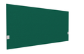SECRET Panneau-écran acoustique H74cm pour poste solo L.140cm. 2 faces tissu SYNERGY coloris vert foncé. pinces de fixation réglables en hauteur coloris aluminium